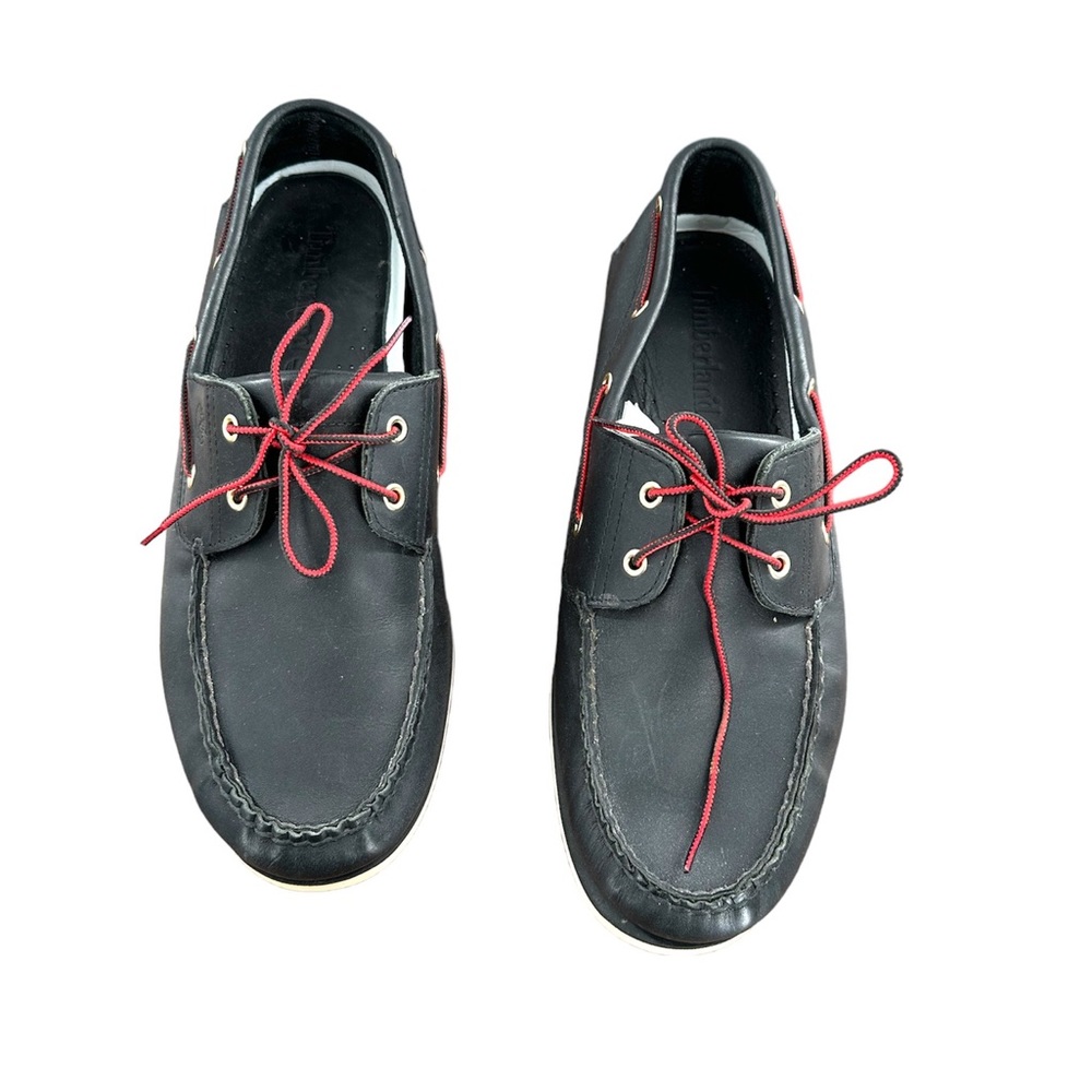 Timberland Classic Two-Eye Men's Leather Boat Shoes Size 13 Navy